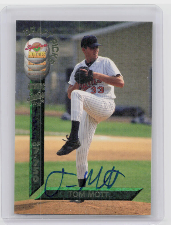 1994 Signature Rookies Draft Picks Tom Mott AU SN7750 #74 Twins Signatures