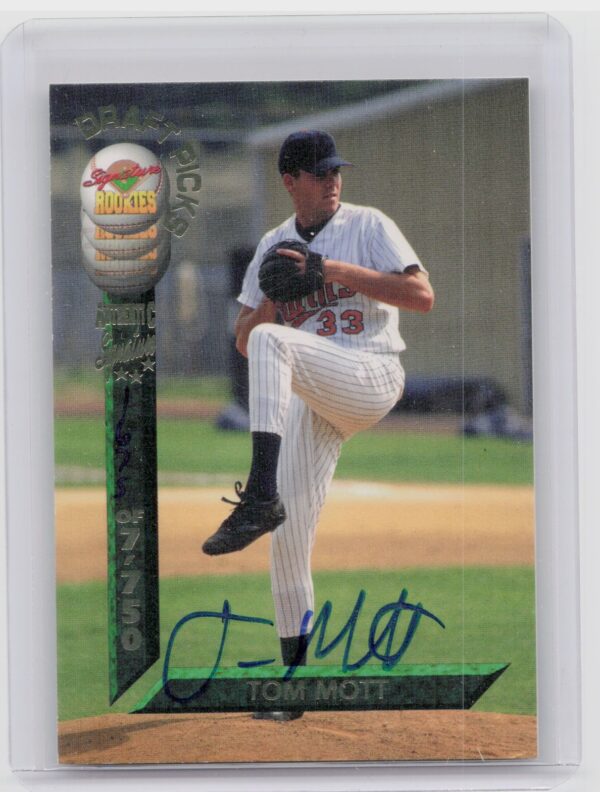 1994 Signature Rookies Draft Picks Tom Mott Auto /7750 #74 Twins Signatures