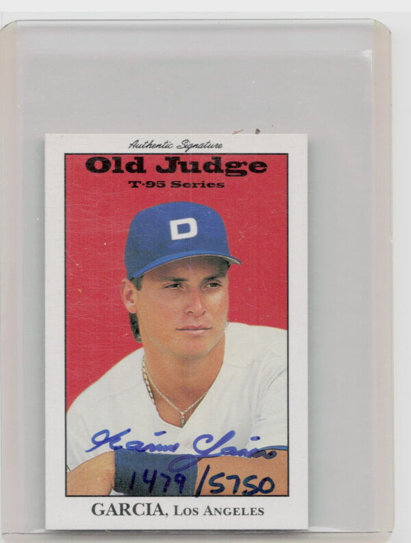 1995 Signature Rookies Old Judge Karim Garcia AU SN5750 #14 Dodgers Signatures