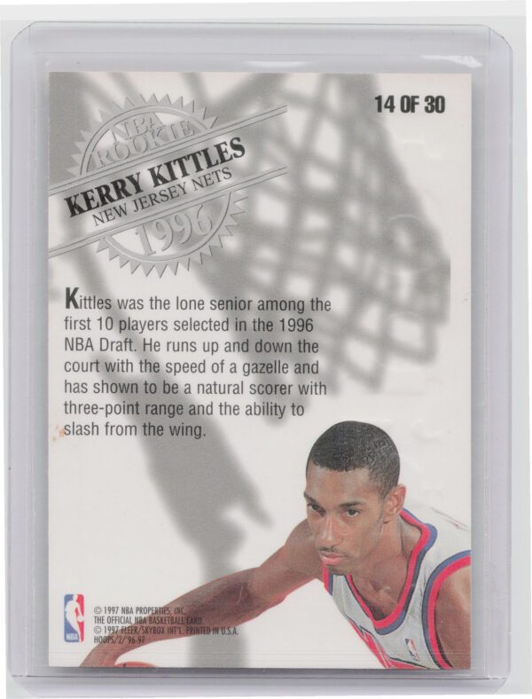 1996-97 Hoops Kerry Kittles #14 Nets Rookies - Image 3