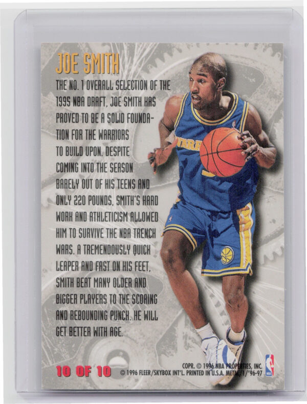 1996-97 Metal Joe Smith #10 Warriors Power Tools - Image 3