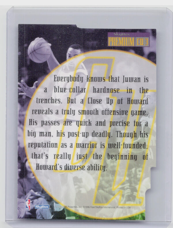 1996-97 SkyBox Premium Juwan Howard #CU3 Bullets Close Ups - Image 3