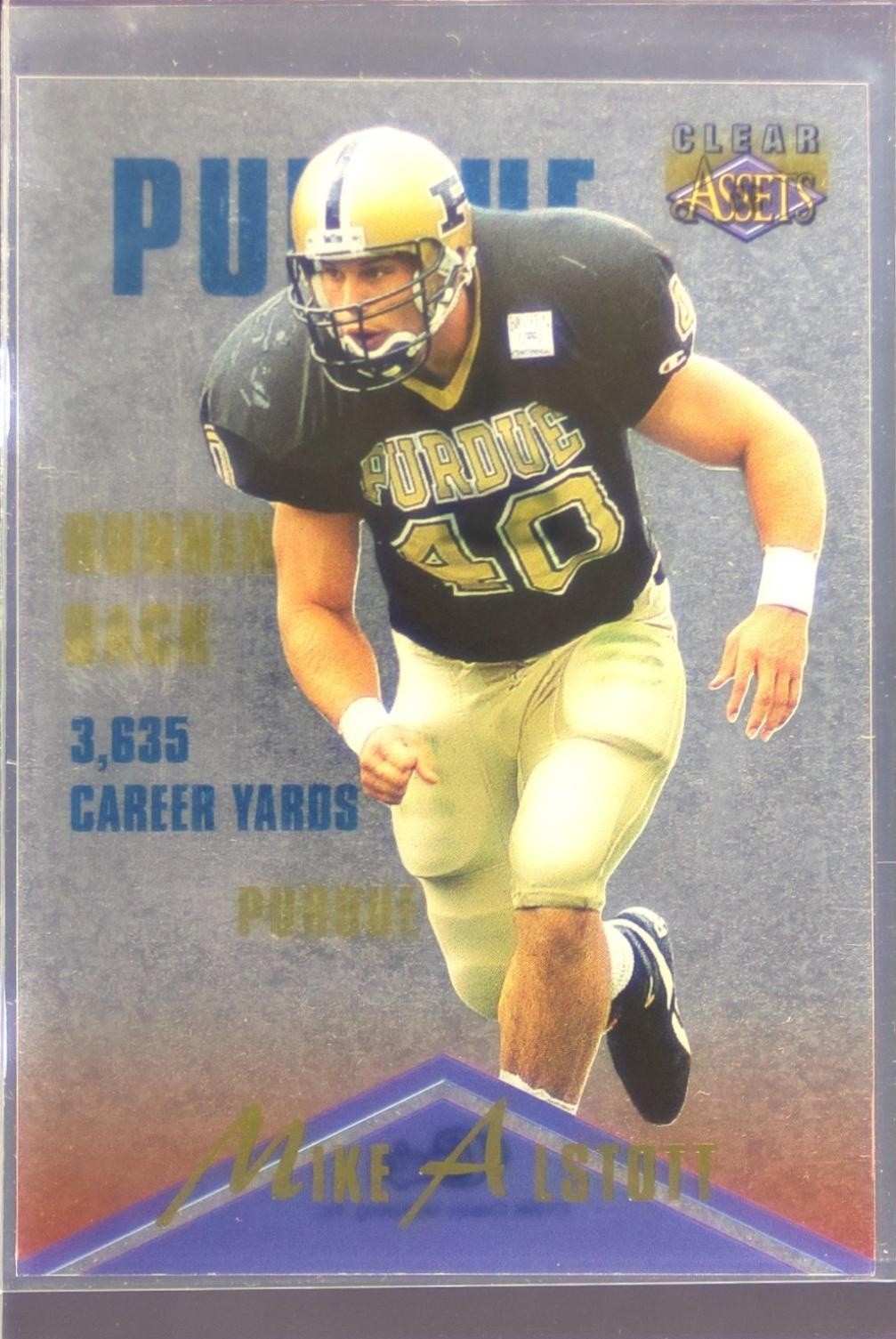 1996 Classic Clear Assets Mike Alstott #35 Boilermakers