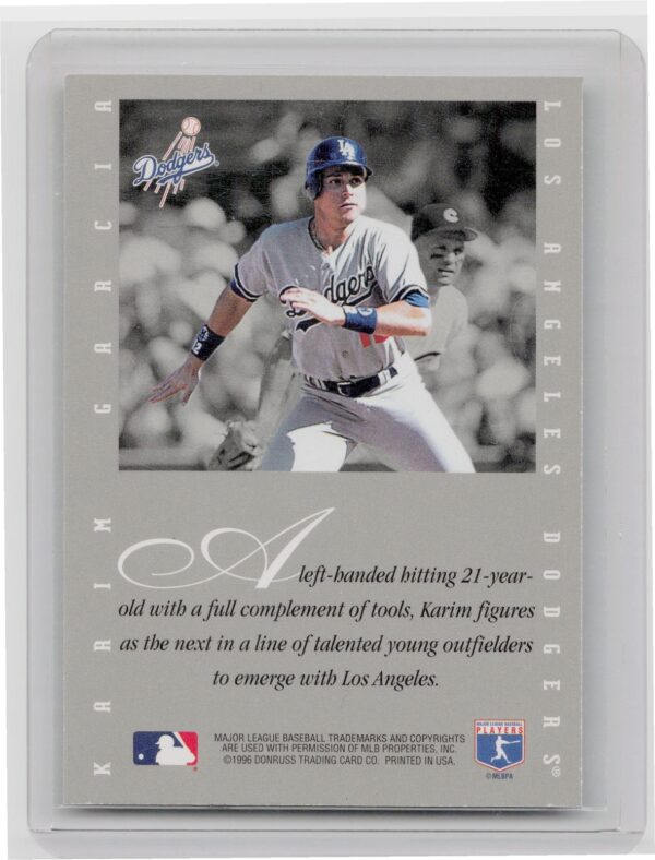 1996 Leaf Signature Series Karim Garcia Auto #NNO Dodgers Extended Series Autogr - Image 3