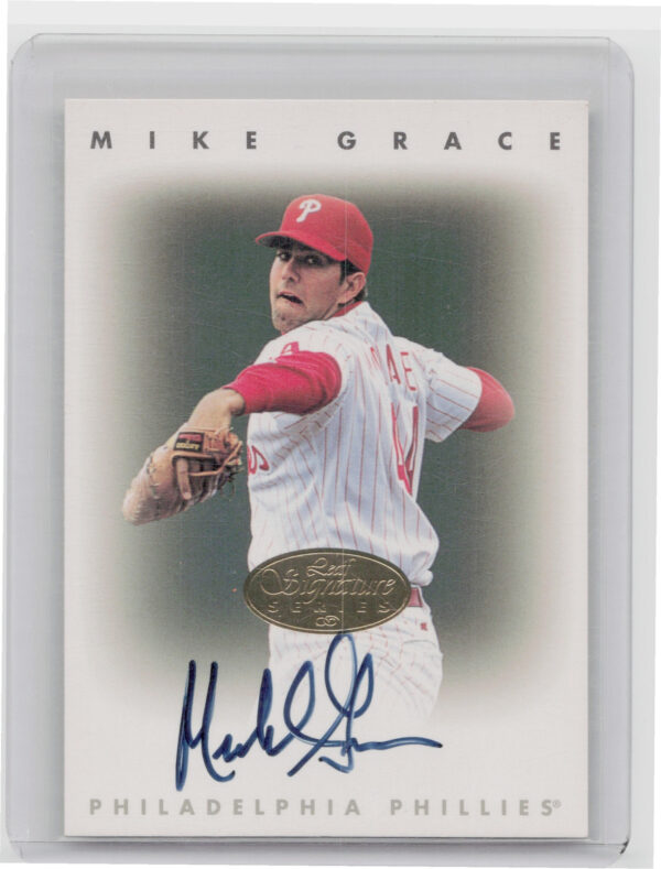 1996 Leaf Signature Series Mike Grace AU #NNO Phillies Autographs Gold