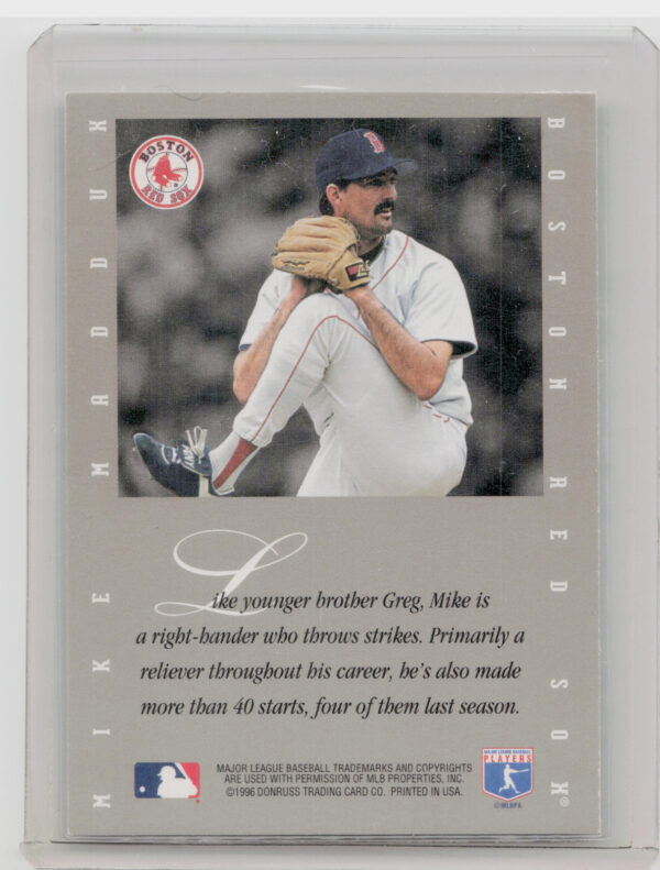 1996 Leaf Signature Series Mike Maddux AU #NNO Sox Extended Series Autographs - Image 3