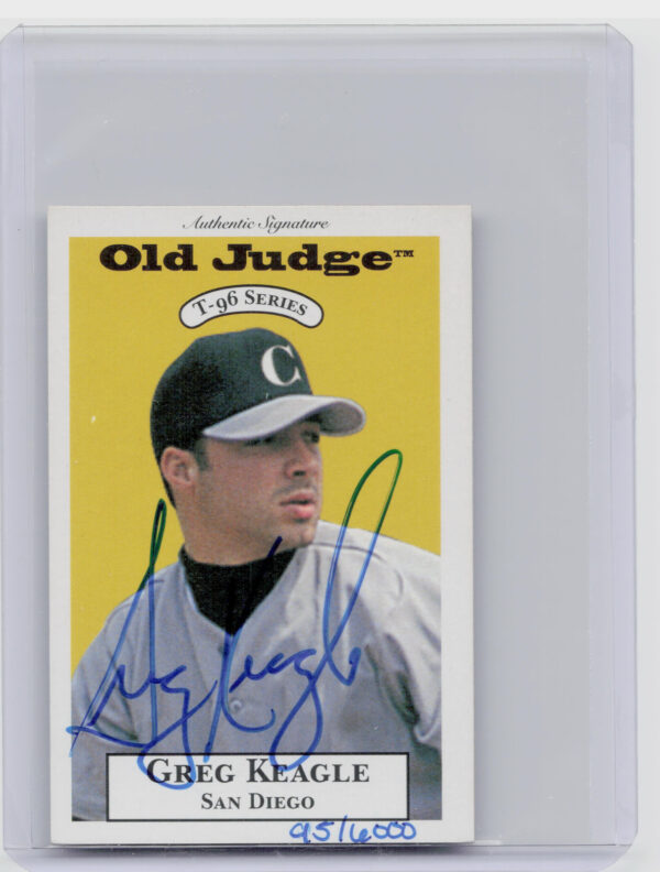 1996 Signature Rookies Old Judge Greg Keagle AU SN6000 #14 Quakes Signatures