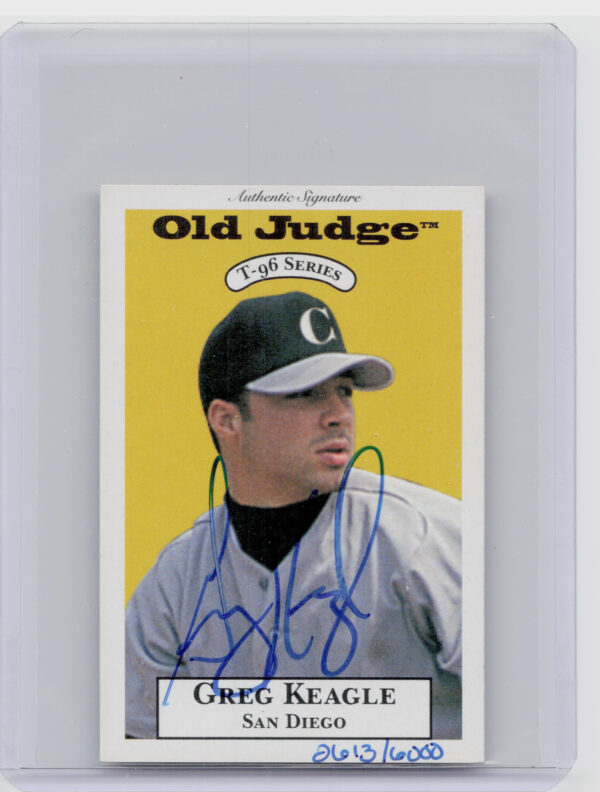 1996 Signature Rookies Old Judge Greg Keagle AU SN6000 #14 Quakes Signatures