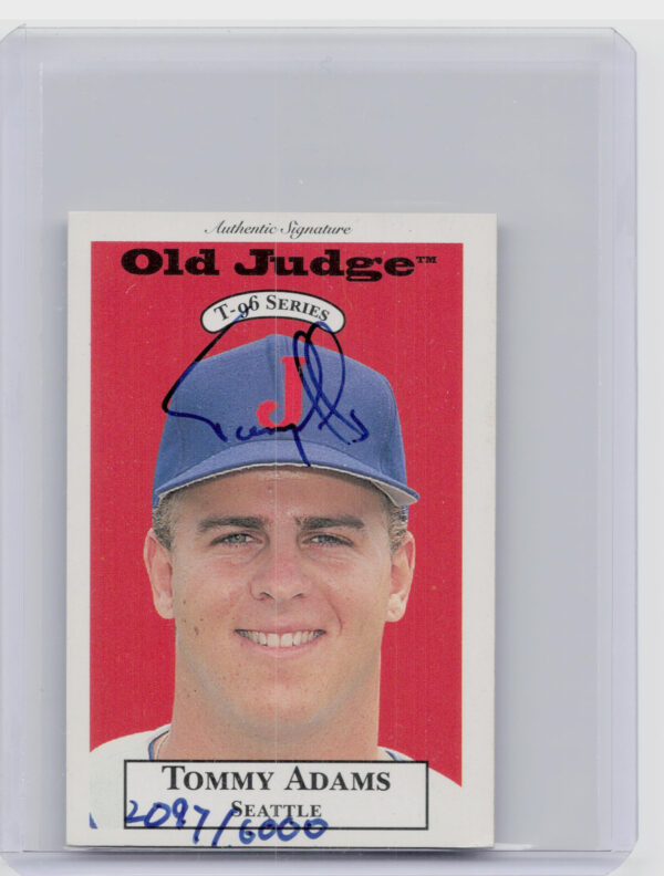 1996 Signature Rookies Old Judge Tommy Adams AU SN6000 #1 Suns Signatures