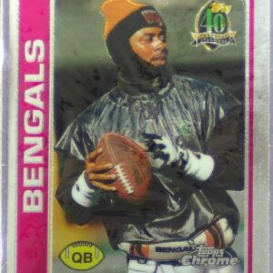 1996 Topps Chrome Jeff Blake #23 Bengals 40th Anniversary Commemorative