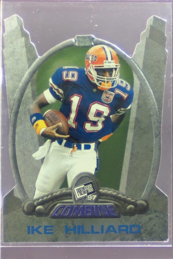 1997 Press Pass Ike Hilliard RC #11 Gators Combine Die-Cut