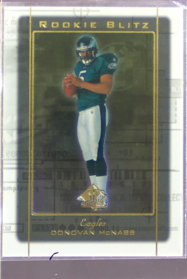 1999 SP Authentic Donovan McNabb RC #RB5 Eagles Rookie Blitz