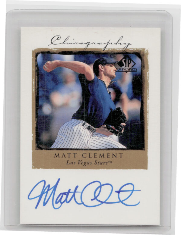 1999 SP Top Prospects Matt Clement AU #MC Stars Chirography