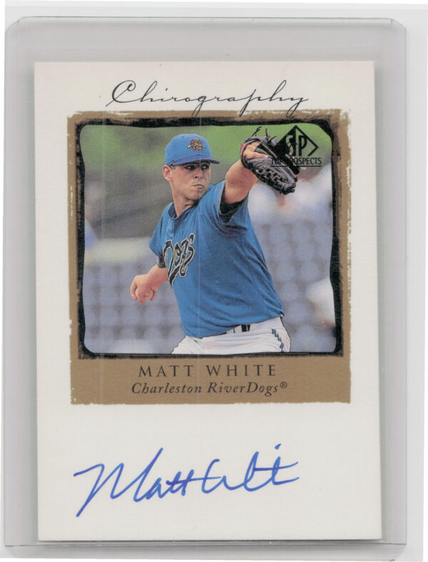 1999 SP Top Prospects Matt White AU #MW RiverDogs Chirography