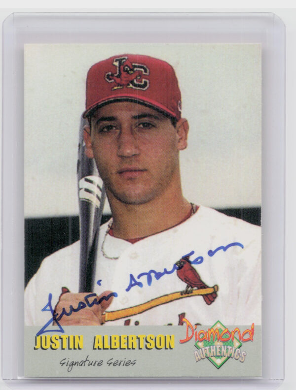 2000 Diamond Authentics Autographs Justin Albertson AU SN3250 #25 Cardinals