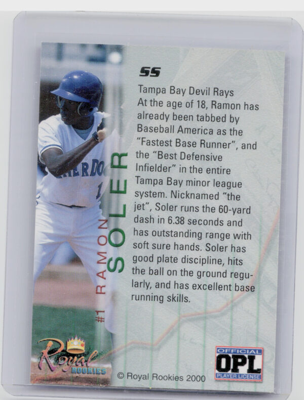 2000 Royal Rookies Futures Ramon Soler AU SN4950 #1 RiverDogs Autographs - Image 3