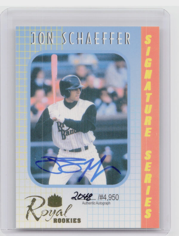 2000 Royal Rookies Jon Schaeffer AU SN4950 #27 Twins Autographs