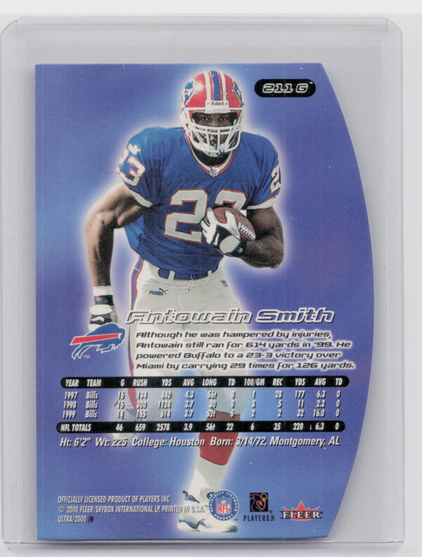 2000 Ultra Antowain Smith Gold Medallion #211G Bills - Image 3