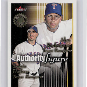 2001 Fleer Authority Alex Rodriguez / Travis Hafner SN1750 #13 AF Rangers Author