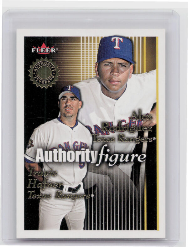2001 Fleer Authority Alex Rodriguez / Travis Hafner SN1750 #13 AF Rangers Author