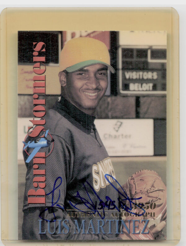 2001 Royal Rookies Throwbacks Luis Martinez AU SN3950 #B7 Brewers Barnstormers A