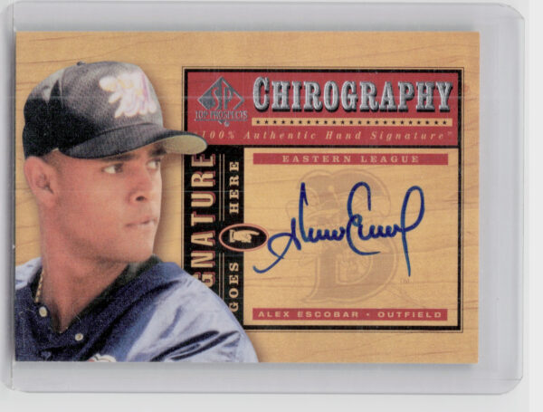 2001 SP Top Prospects Alex Escobar AU #AE Mets Chirography