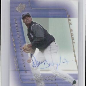 2001 Upper Deck Rookie Update Dewon Brazelton Auto /1500 RC #209 Rays 2001 SPx