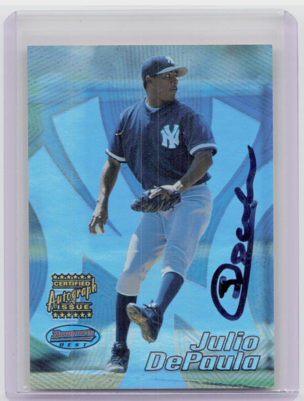 2002 Bowman's Best Julio DePaula AU RC #166 Yankees