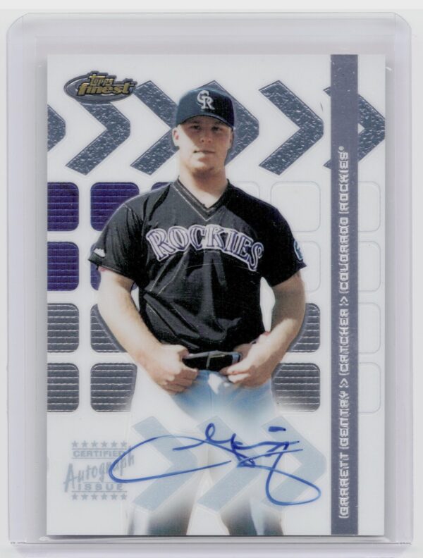 2002 Finest Garrett Gentry AU RC #106 Rockies