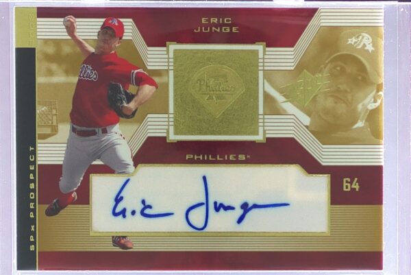 2002 SPx Eric Junge Auto RC #136 Phillies