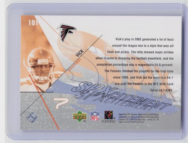 2003 SPx Michael Vick #101 Falcons - Image 3