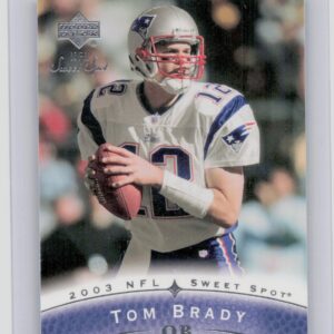 2003 UD Sweet Spot Tom Brady #12 Patriots