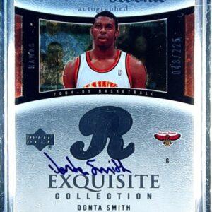 2004-05 UD Exquisite Collection donta smith RC Auto SN225 #74 Hawks