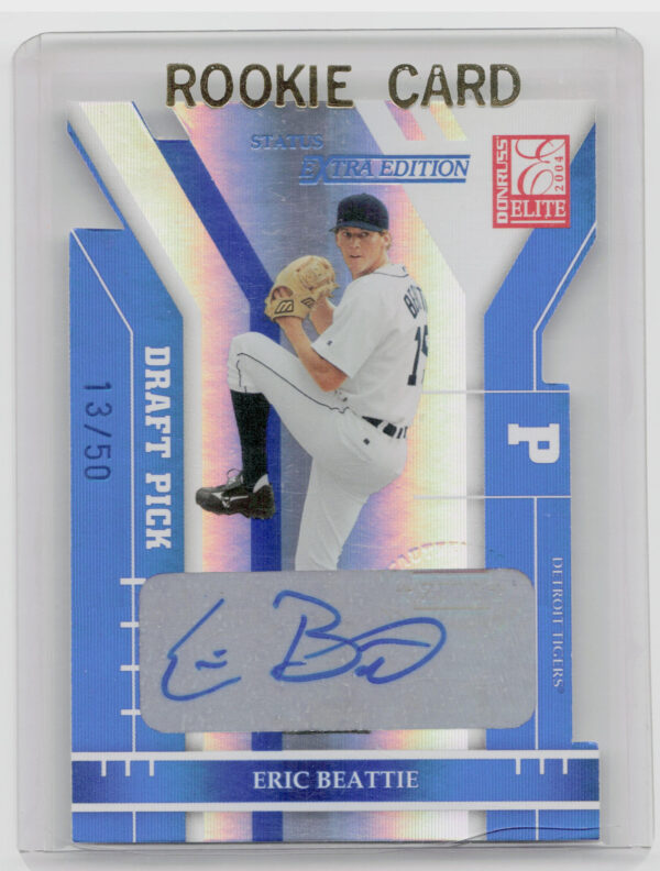 2004 Donruss Elite Extra Edition Eric Beattie AU SN50 #322 Tigers Signature Stat
