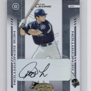 2004 Leaf Certified Materials Justin Leone AU SN500 RC #286 Mariners