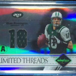 2004 Leaf Limited Chad Pennington SN10 MEM #LT-18 Jets Threads Jersey Numbers