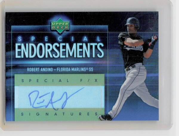 2006 Upper Deck Special F/X Robert Andino AU #SE-AN Marlins Special Endorsements