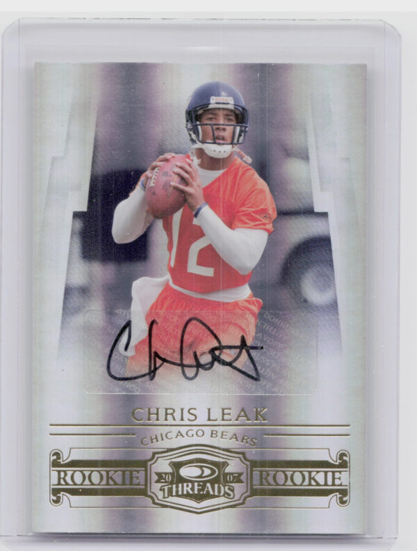 2007 Donruss Threads Chris Leak AU SN299 RC #237 Bears