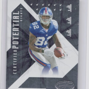 2008 Leaf Certified Materials Mario Manningham SN1000 #CP-23 Giants Certified Po
