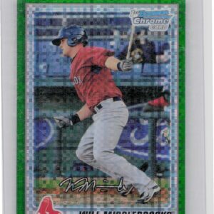 2010 Bowman Chrome Will Middlebrooks #BCP179 Sox Prospects Green X Fractors