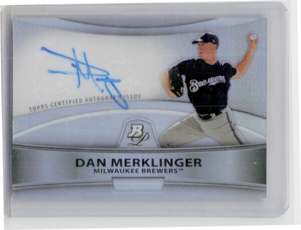 2010 Bowman Platinum Dan Merklinger AU #BPA-DM Brewers Prospect Autographs Refra