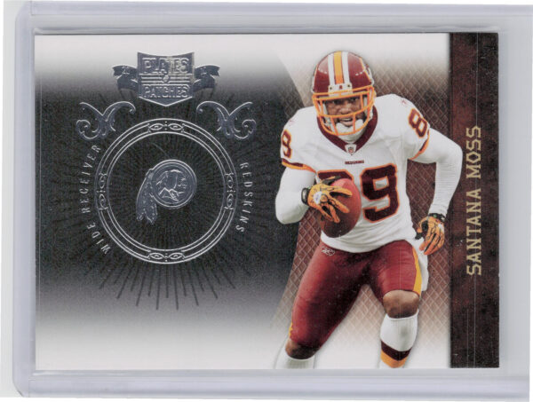 2010 Panini Plates & Patches Santana Moss Silver SN100 #100 Redskins