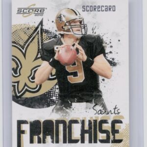 2010 Score Drew Brees /499 #4 Saints Franchise Scorecard