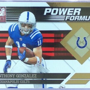 2011 Donruss Elite Anthony Gonzalez /999 #3 Colts Power Formulas Gold