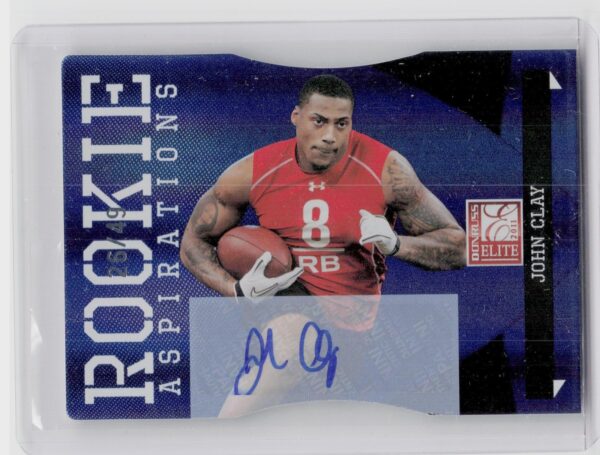 2011 Donruss Elite John Clay Auto /49 #153 Steelers Aspirations Autographs
