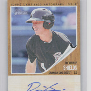 2011 Topps Heritage Minor League Robbie Shields AU SN861 #RA-RS Gnats Real One A