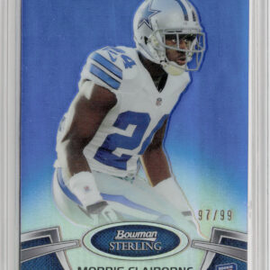 2012 Bowman Sterling Morris Claiborne Blue Refractors SN99 #40 Cowboys