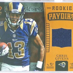 2012 Crown Royale Chris Givens JSY RC #8 Rams Rookie Paydirt Materials Retail