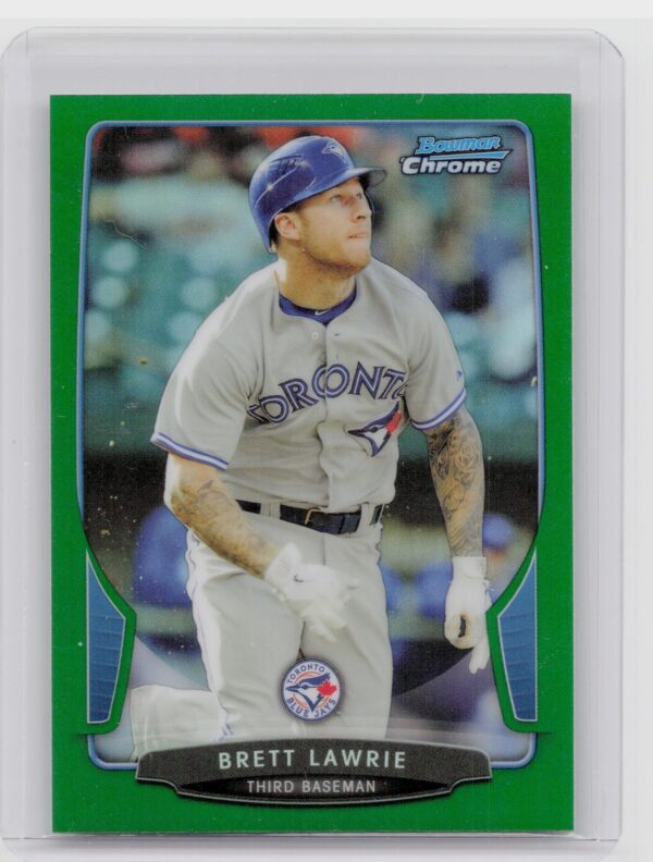 2013 Bowman Chrome Brett Lawrie Green Refractors #153 Jays