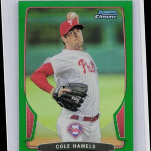 2013 Bowman Chrome Cole Hamels Green Refractors #107 Phillies